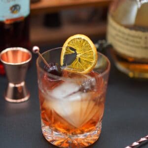 Glass of Campari Old Fashioned