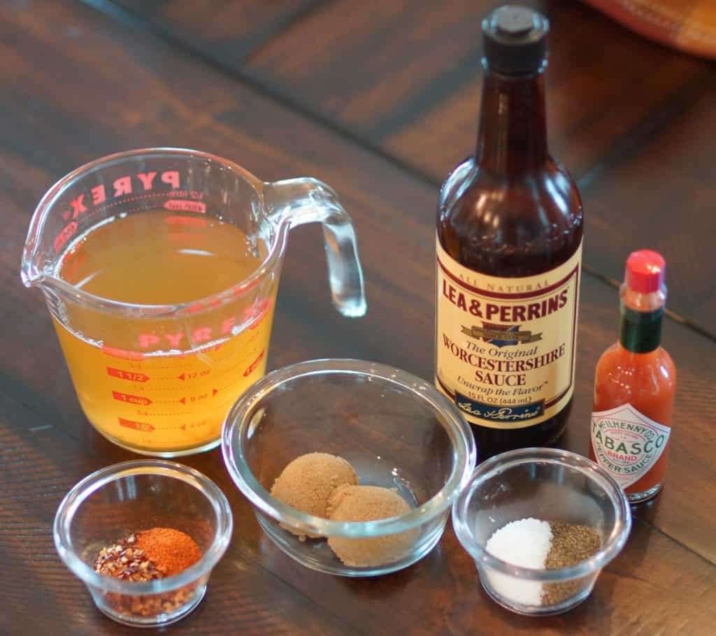 Ingredients for an Eastern North Carolina BBQ Sauce