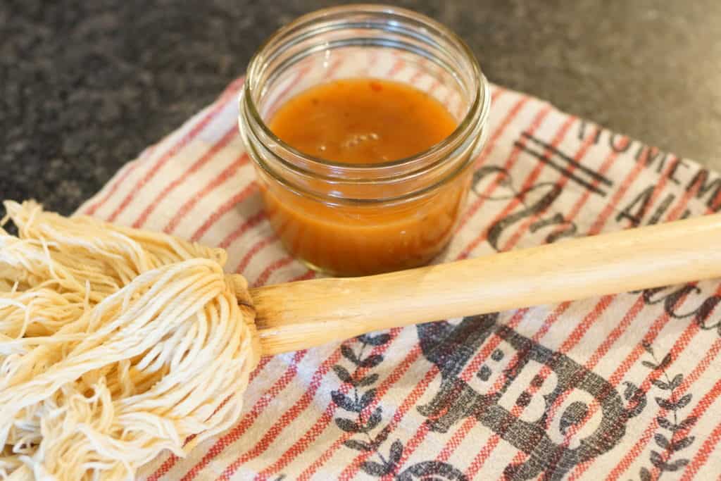 BBG mop and mop sauce on a counter.