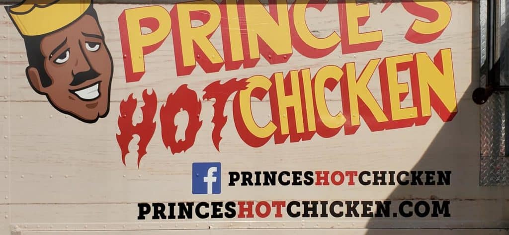 Sign for Princes's Hot Chicken