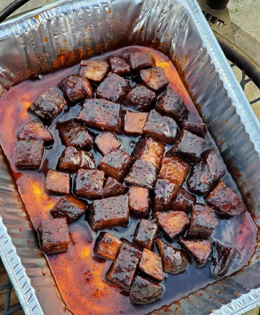 Quick and easy burnt ends made from beef short ribs