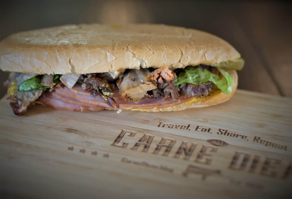 Famous Cubano sandwich on a cutting board