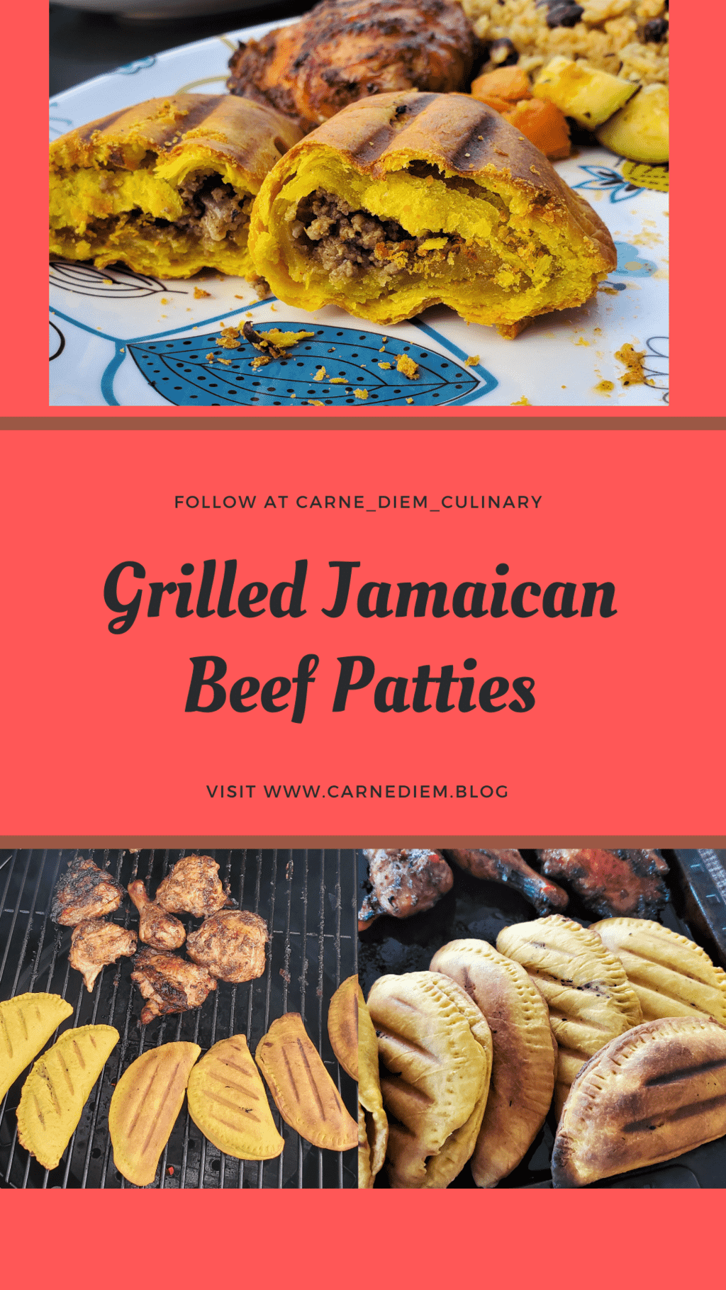 Grilled Jamaican Beef Patties Carne Diem