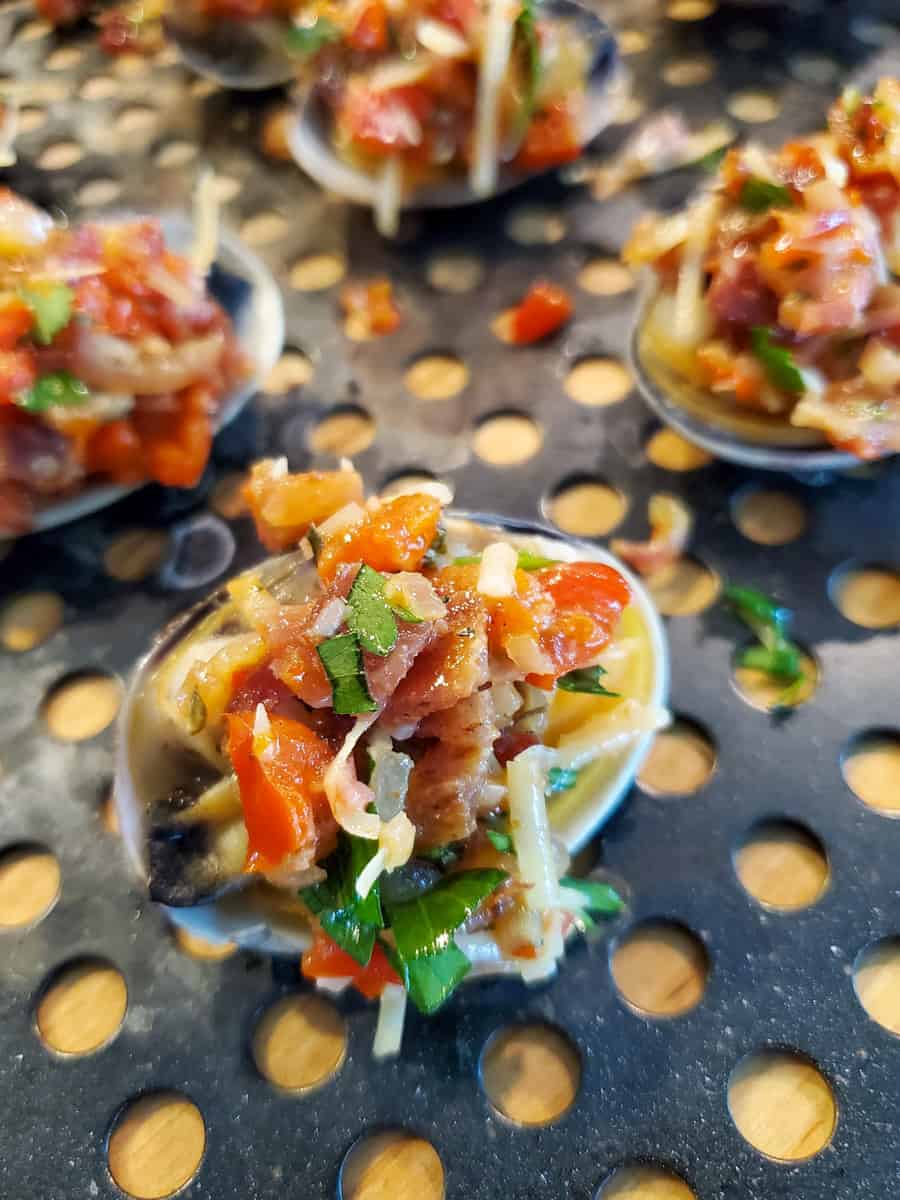 Grilled Clams Casino Carne Diem