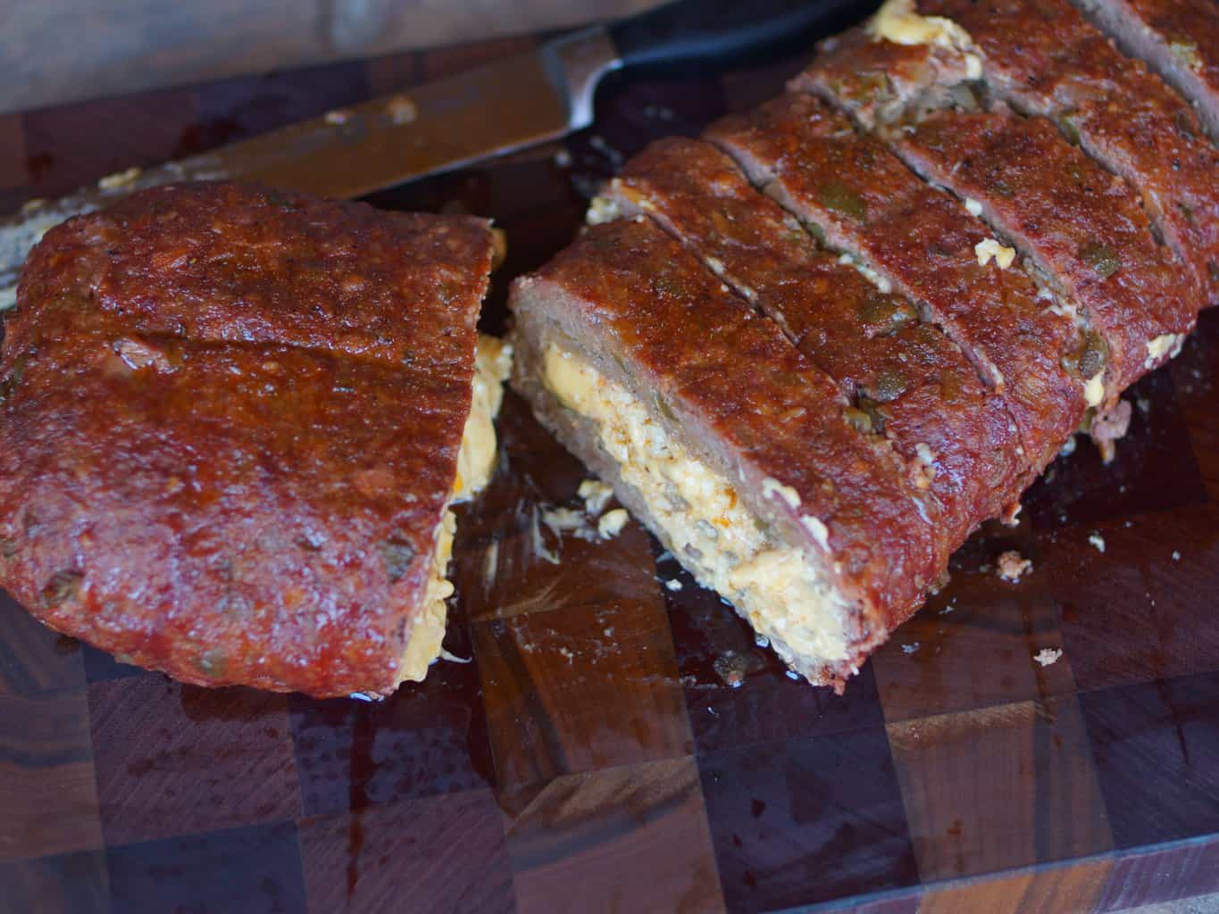 Spicy Cheese Stuffed Smoked Meatloaf Carne Diem