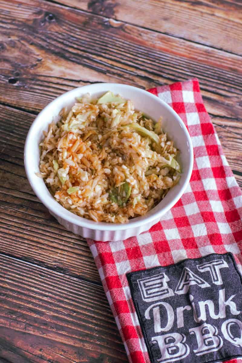 Bowl of Carolina Red Coleslaw.