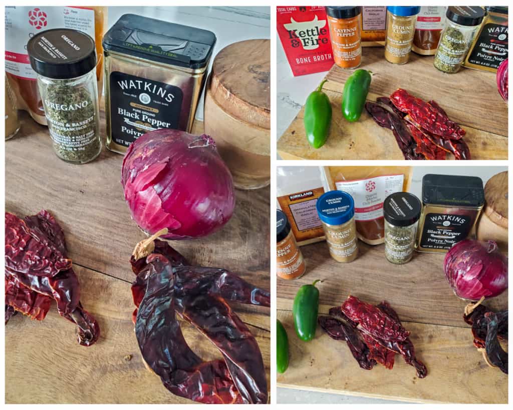Ingredients for Texas Red Chili