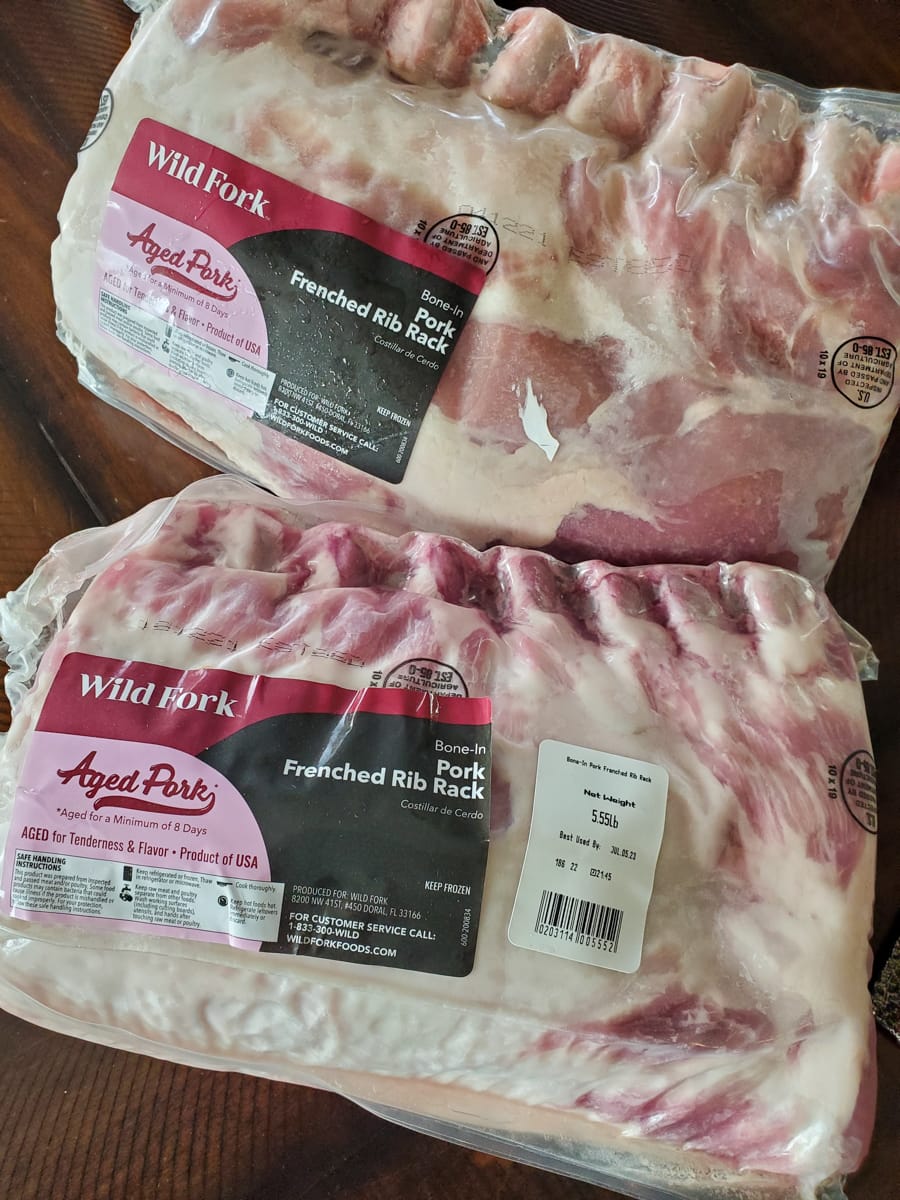 2 racks of pork from Wild Fork Foods.