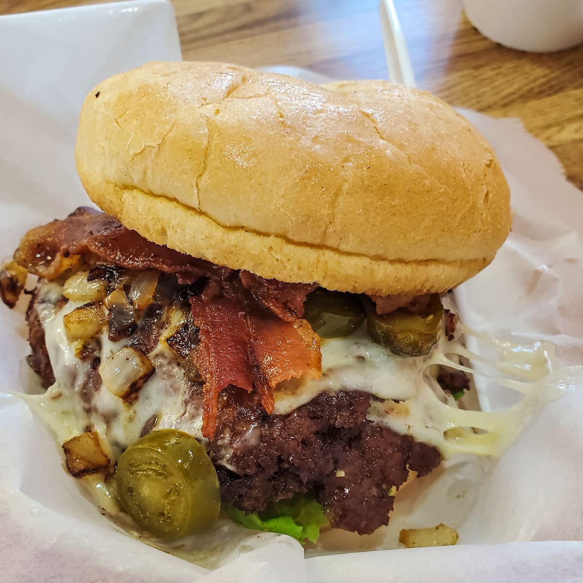 The Bobby Burger from Snack Shack on Johnson Drive.