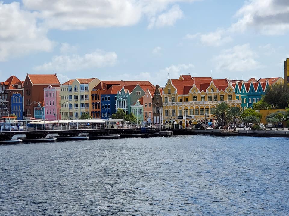 Colorful buildings of Willemstad Curacao.
