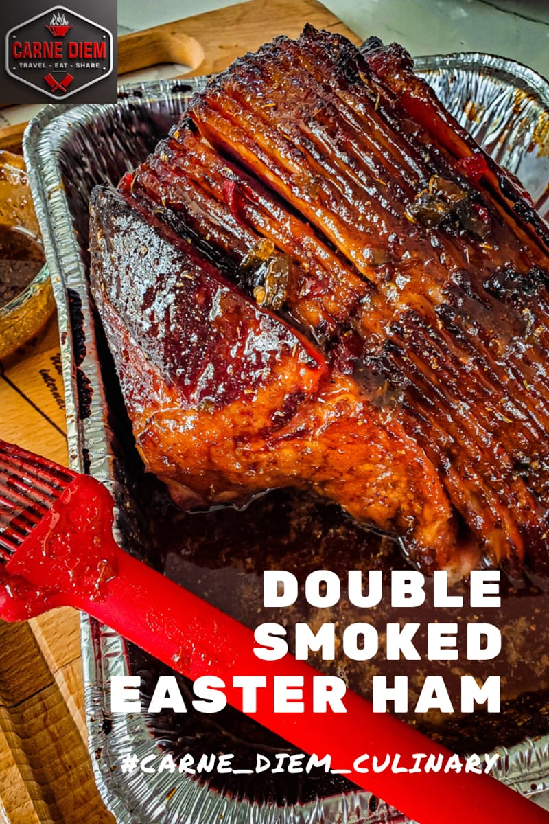 Pinterest pin for Double Smoked Spiral Easter Ham.