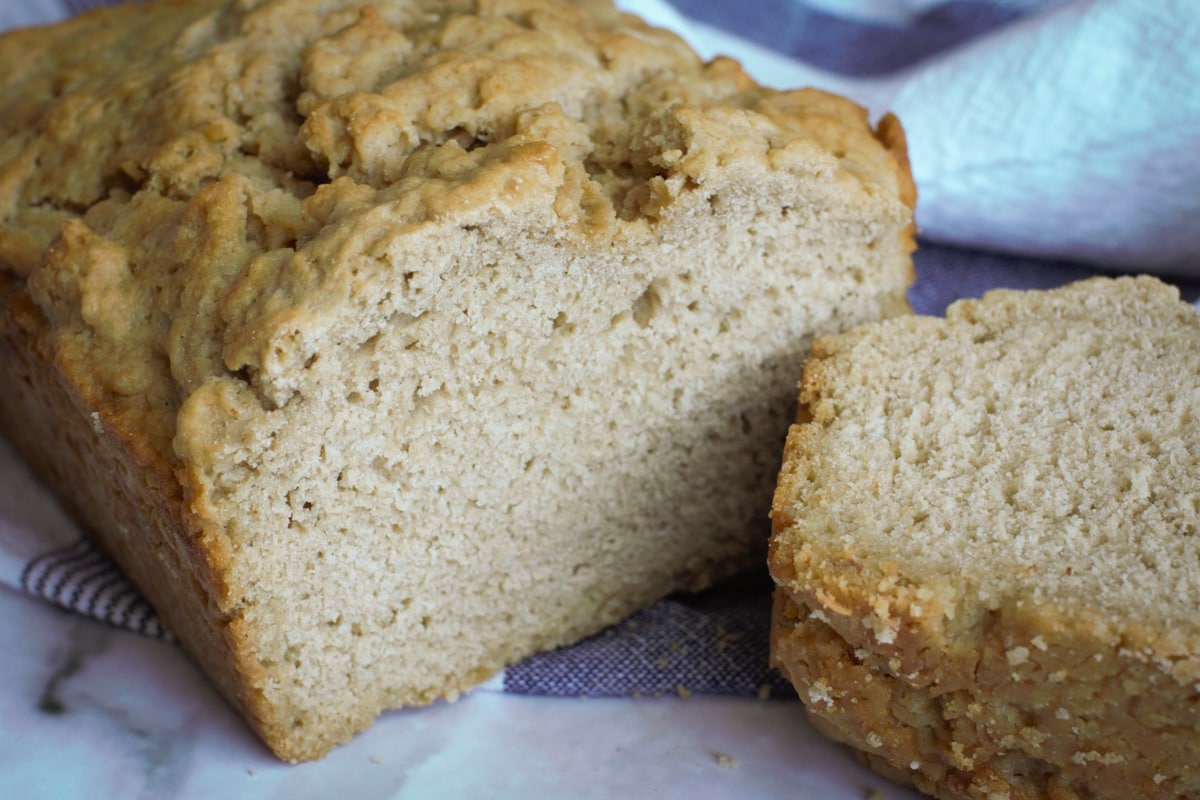 Easy beer bread made with Guinness and self-rising flour.