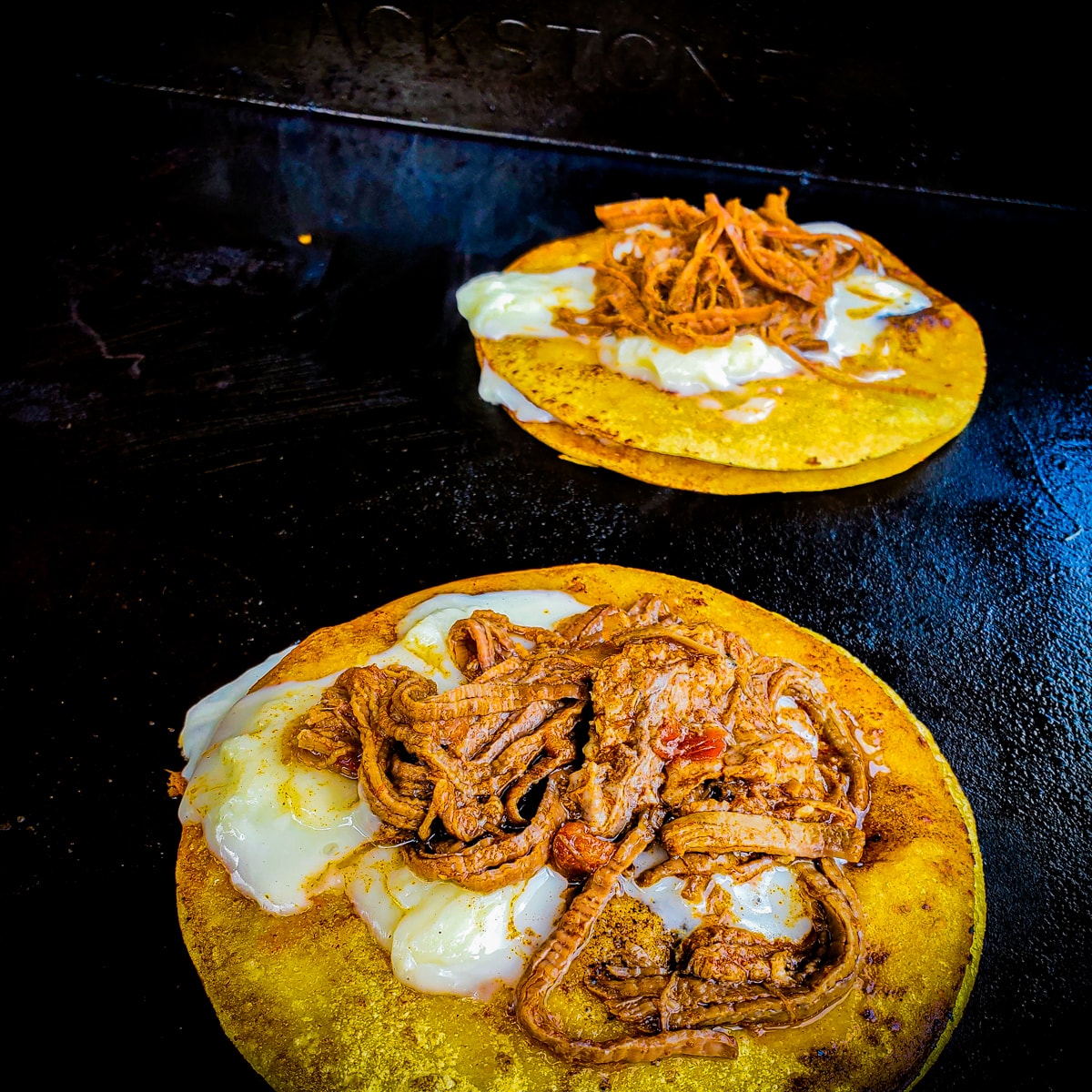 Birria Style Tacos on the Flat Top Grill 