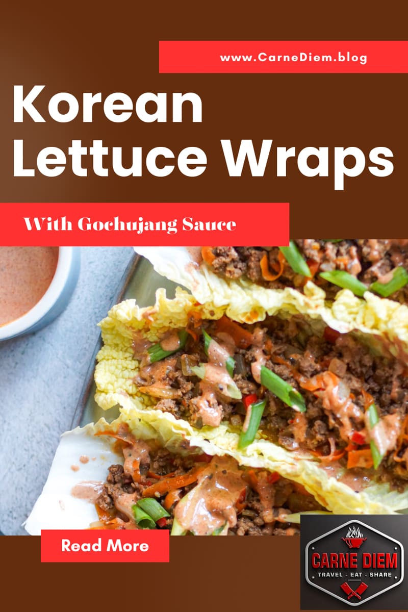 Pinterest pin for Korean lettuce wraps.