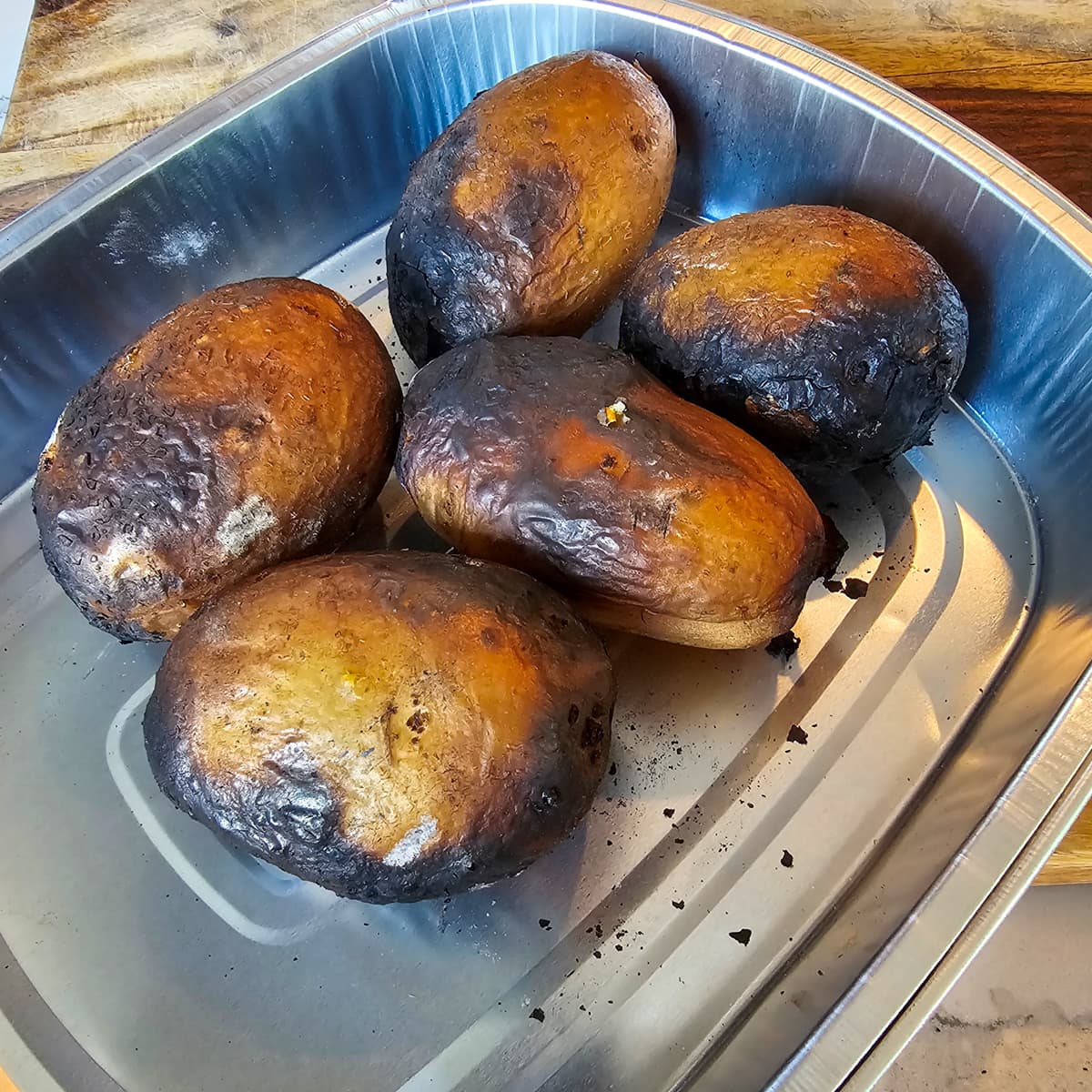 Ember grilled yellow potatoes.