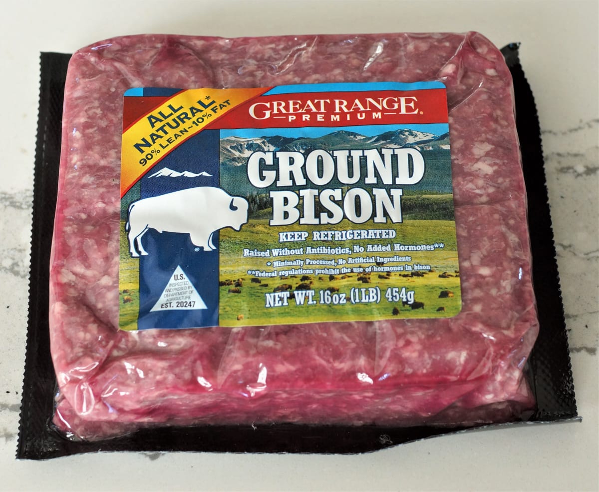 1 pound of ground bison.