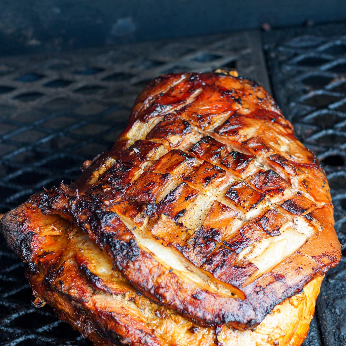 Smoked Pernil on a pellet smoker.