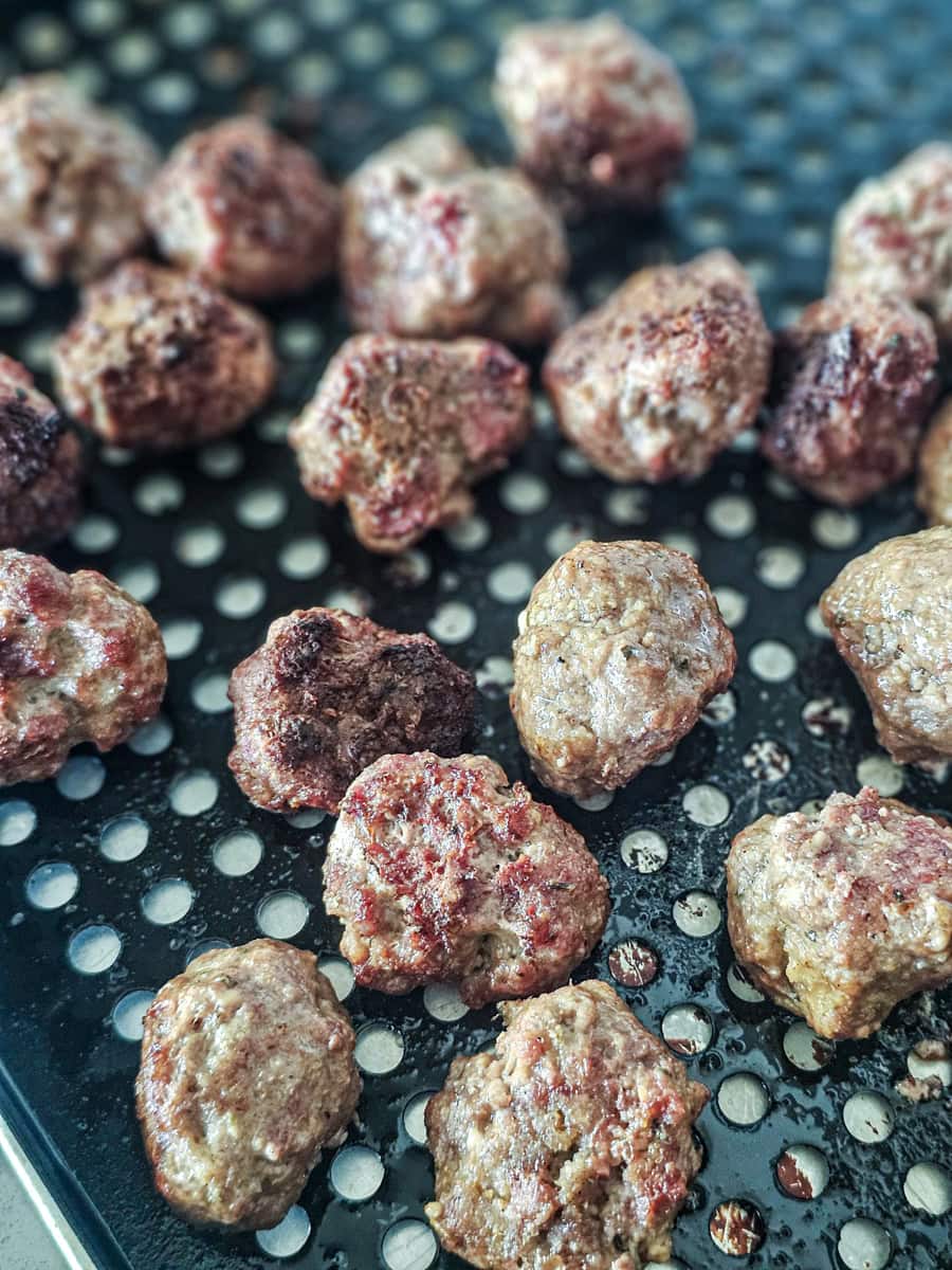 Grilled Wagyu meatballs.